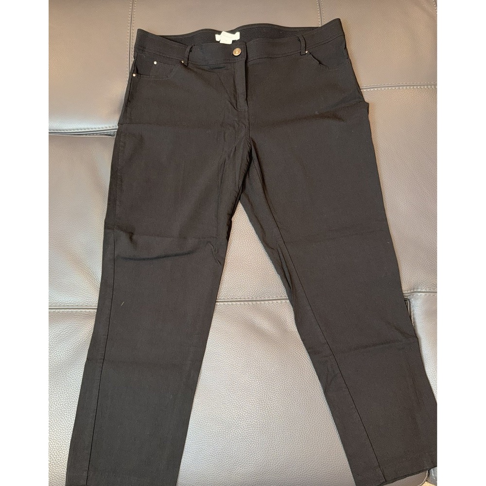 89th & Madison Dress Pants Black Comfort Band Women Size 16